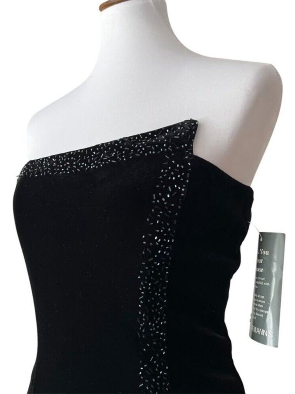 Vintage Formal Gown Small Minimalist Y2K Dress Strapless Long 90s Maxi Hoco Whim - Picture 10 of 17